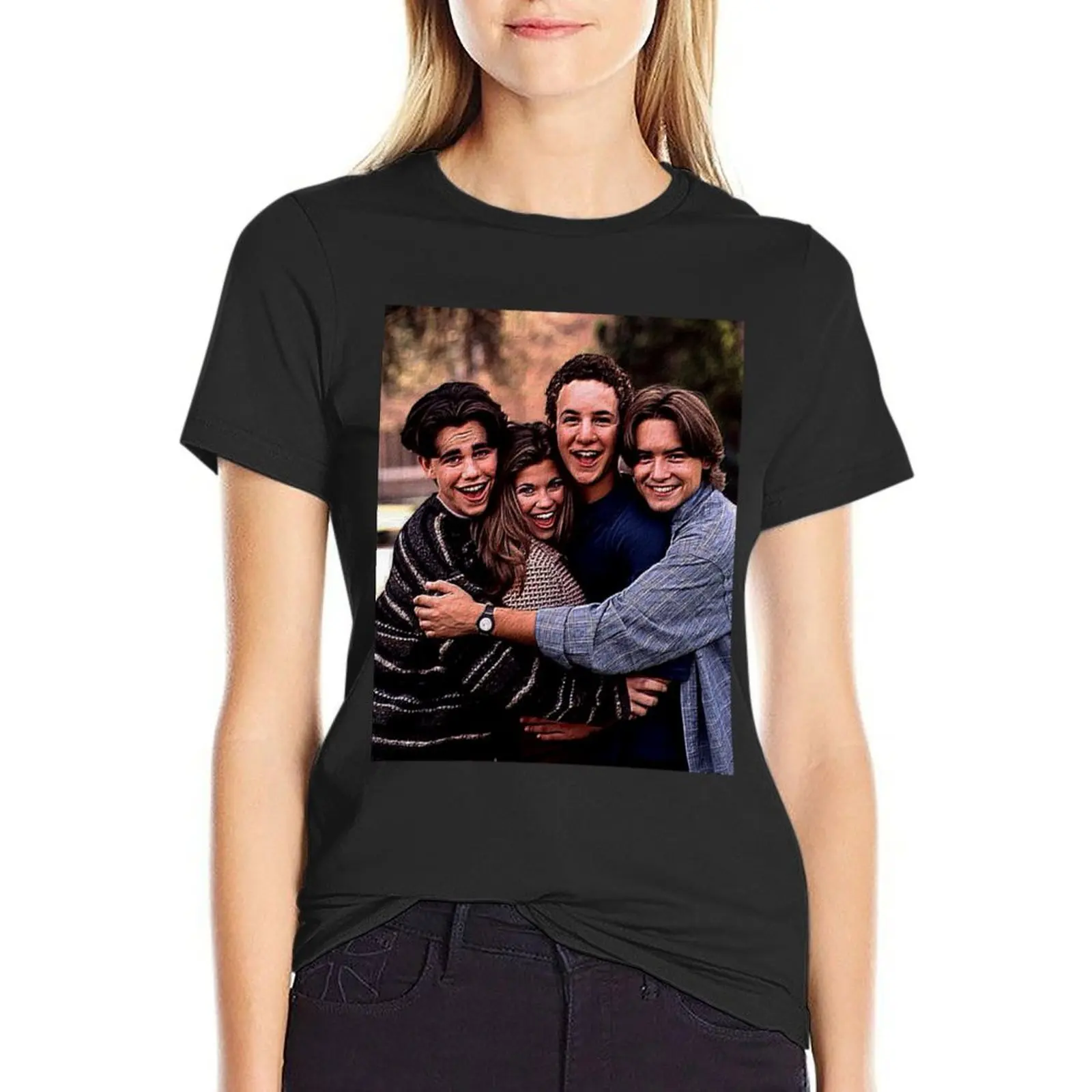 

Boy Meets World Group Photo T-Shirt anime clothes graphics Female clothing korean Women's clothes