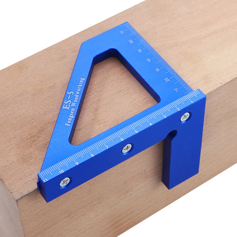 Woodworking Square Protractor Aluminum Alloy Miter Triangle Ruler High