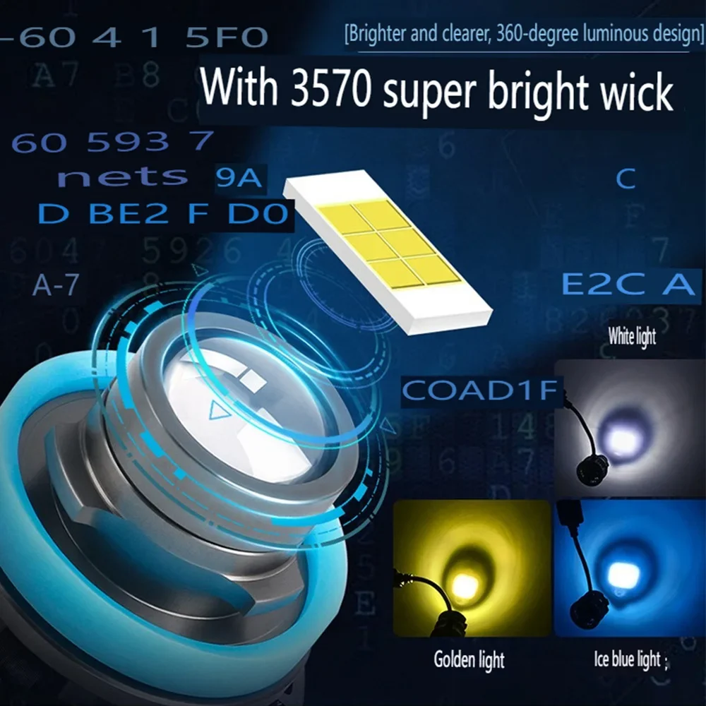 

Have Better Visibility with 3570 CSP Chips Bi-LED Fog Light Projector Lens Spotlight H7 H8 H9 H11 9005 HB3 9006 HB4