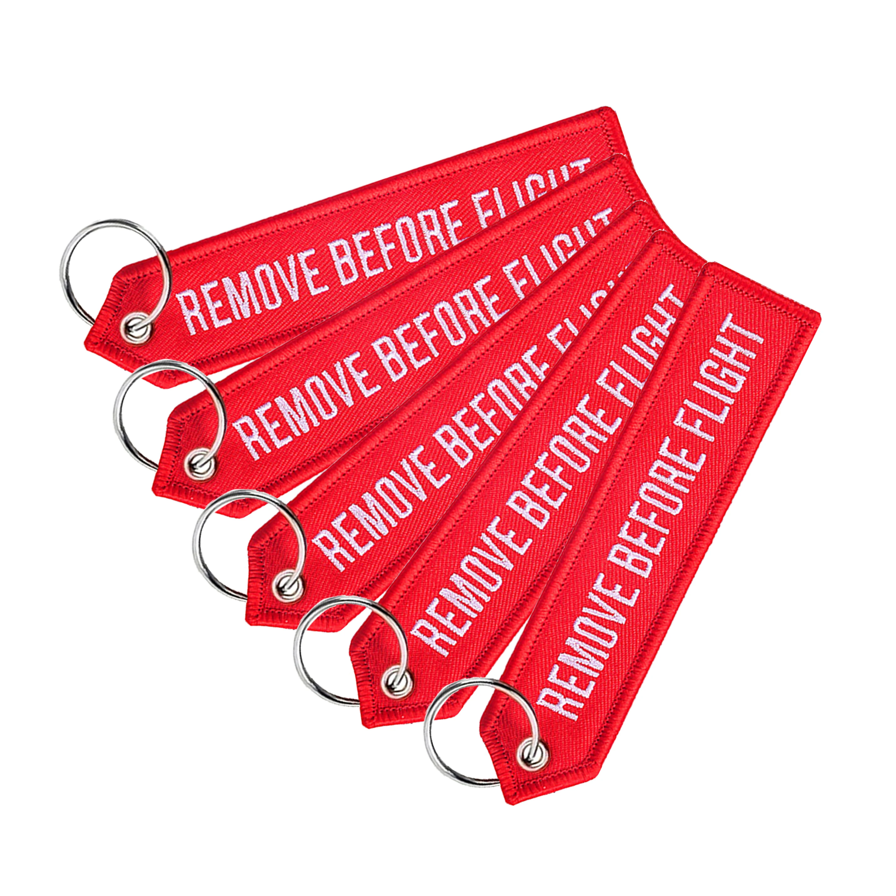 Key Chains Car Pendant Key Chain Stitch Keychains 10-30Pcs Remove Before Flight Chaveiro Key Chain Red Key Fobs