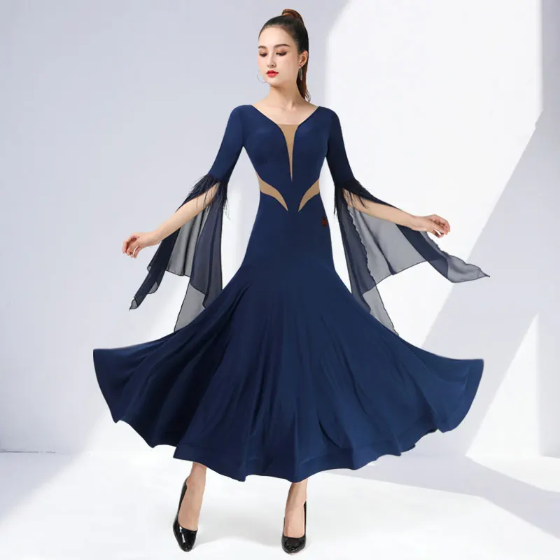 

2022 Newest Women Ballroom Dance Dress Waltz Adult Modern Ball Costumes Tango Rumba Clothing Zy32-1 - Ballroom - AliExpress