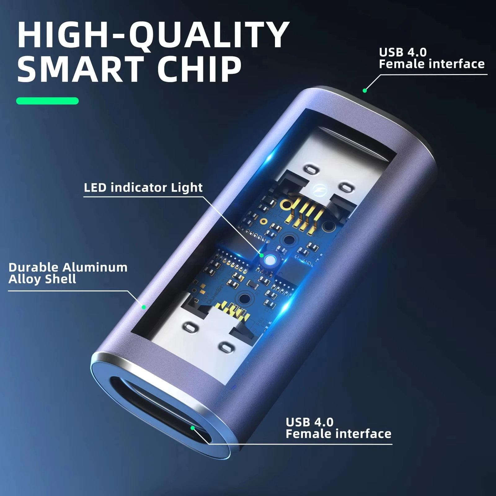 NNBILI 1-4개 USB C 암 어댑터 PD240W 40Gbps 8K 60hz 비디오 썬더볼트 4/3 맥북 프로/에어 아이패드 USBC 허브 호환