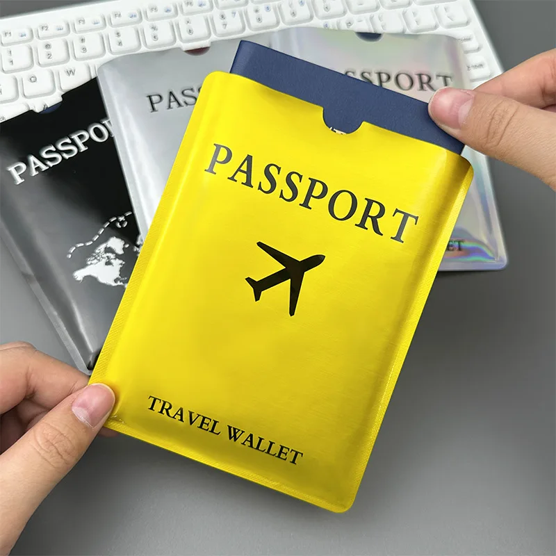 RFID Reisepasshülle aus Aluminiumfolie Ultraleicht | Reisepass Karten Schutzhülle Anti-Diebstahl | Dünner Pass-Protektor für Reisen (10.5x13.6cm) – Detail 4