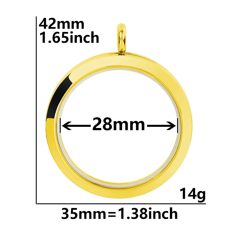 10 Stück Edelstahl Runde Reliquienbehälter Medaillons für Einäscherungsasche, Glas-Münzanhänger, Reliquienanhänger zum Basteln – Detail 5
