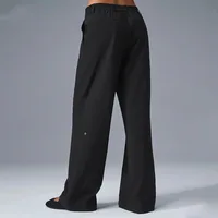 Al yoga 2025 New Wide Leg Bell-bottom Ladies High Waist Loose Straight Leg Suit Pants Quick Dry Casual Fitness Yoga Pants 1