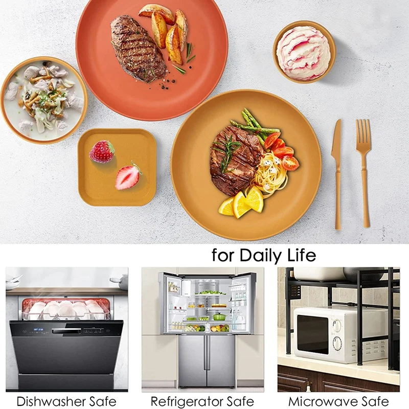 48Pcs Unbreakable Dinnerware Sets 2