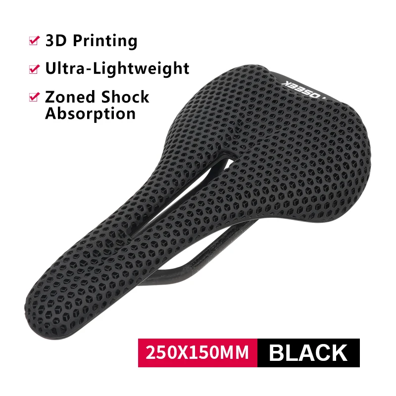 

TOSEEK Carbon 3D Printed Saddle Ultralight Hollow Comfortable MTB/Road Bicycle Seating Part Cycling Seat Cushion Bike Accessory