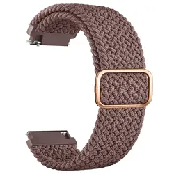 Universal 20mm Nylon Braided Smartwatch Strap - Premium Wristband Bracelet - 20mm (Smoky Purple)