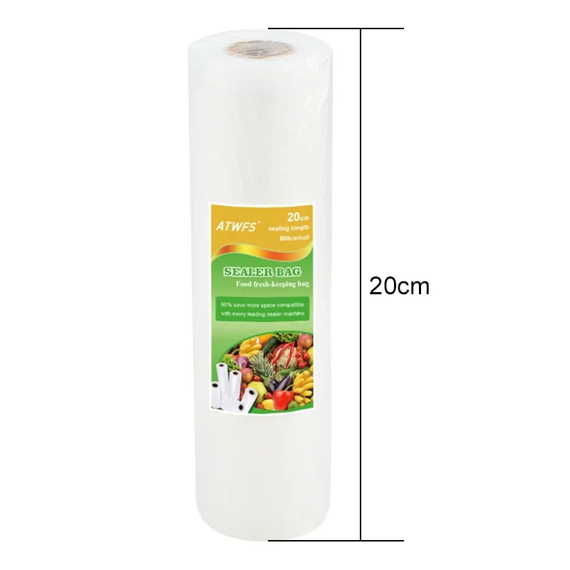 Food Vacuum Bags 1 Roll 12/17/20/25/28cm*500cm for Food Storage