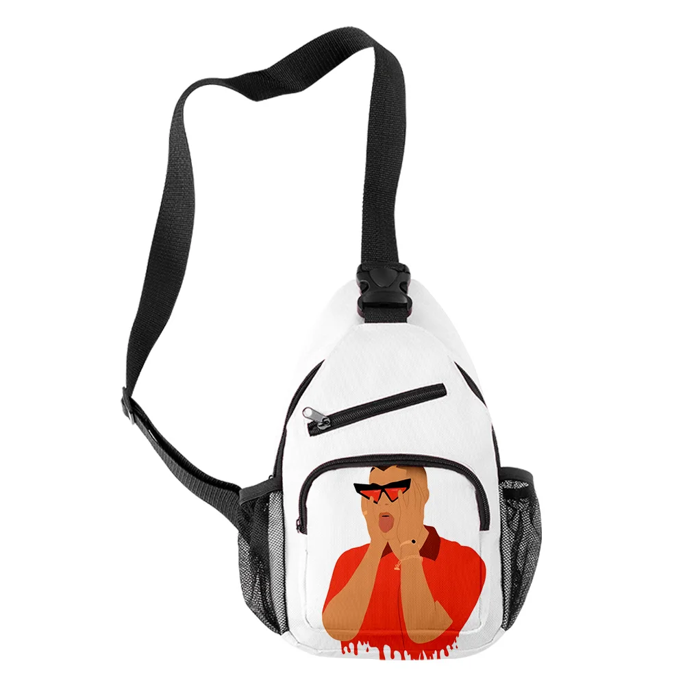 Popular Youthful Bad bunny Boys/Girls 3D Print Chest Bags Oxford Waterproof Sports Crossbody Travel Bag Shoulder Bags
