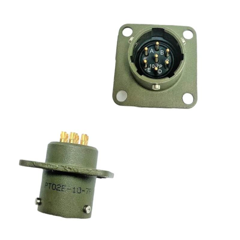 Conector Impermeável da Tomada da Aviação Núcleo de Pinos Pt06e107s Psr Pt02e-10-7p s pt 26482 Mil Pt06e 10-7s 10-7 Pt02e 10-7 p - Imagem 2