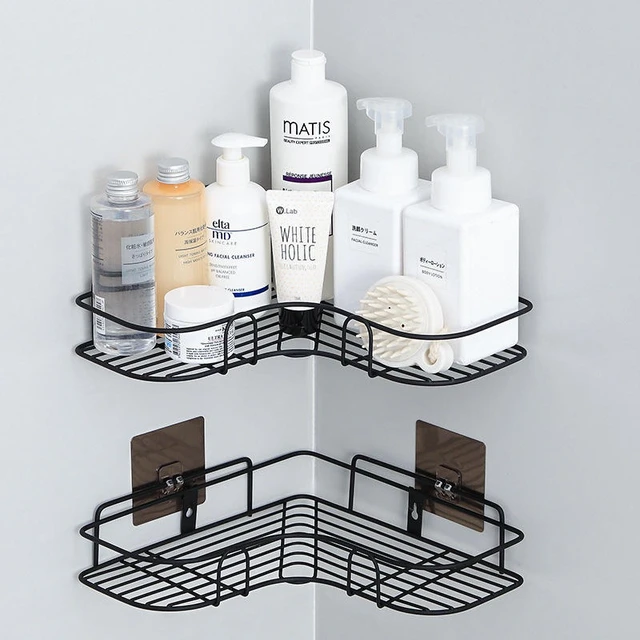 BatHRoom Shower CadDY No Drilling Adhesive Corner Shelf