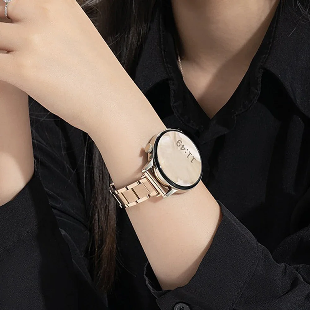 Luxury Women's Stainless Steel Watch Band, 18-22mm Adjustable Strap