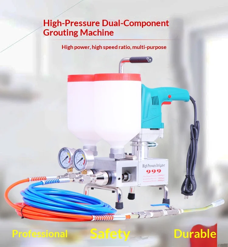 JH 1100W Dual-Component High Pressure Grouting Machine 0-700kg for Polyurethane