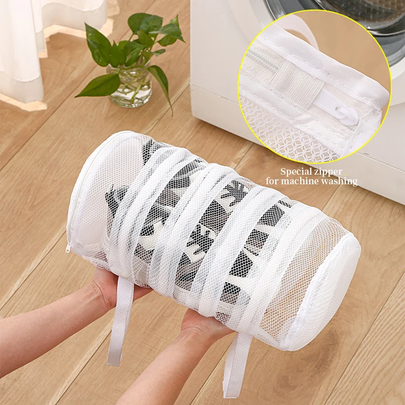 Shoe-Washing-Storage-Bag-Washing-Machine-Special-Care-Washing-Bag-Home-Shoe-Washing-Bag-Mesh-Bag.jpg Cipőmosó Tároló Táska Mosógép Speciális Gondozás Mosózsák Otthoni Hálózsák, Deformációellenes Cipőszervező - Image 5