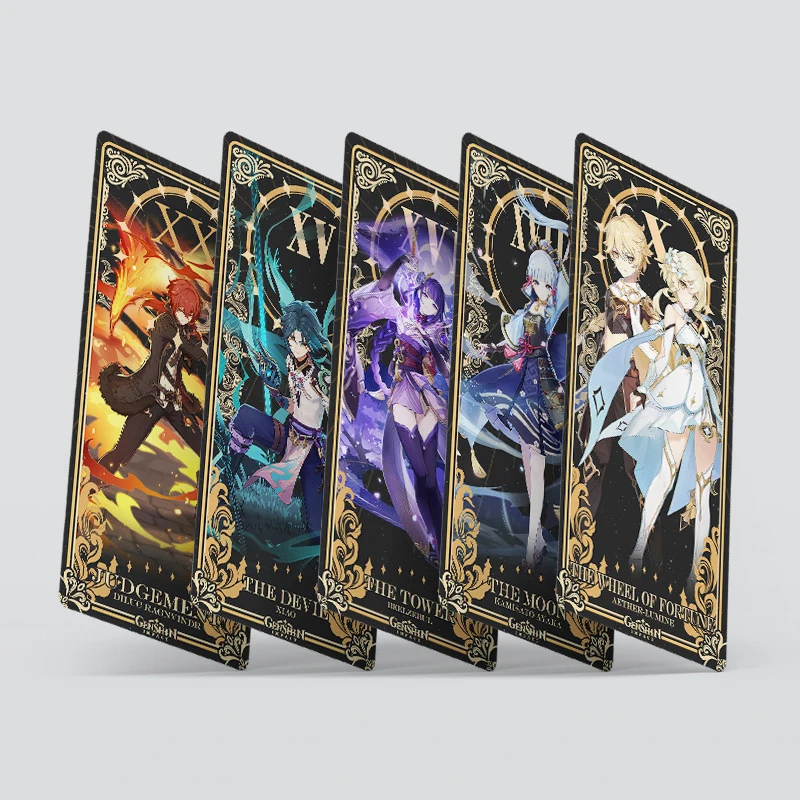 22Pcs Game Game Genshin Impact Tarot Card Yae Miko Raiden Shogun Kaedehara Kazuha Playing Card Cosplay Props Anime Tarot Card Ch 5