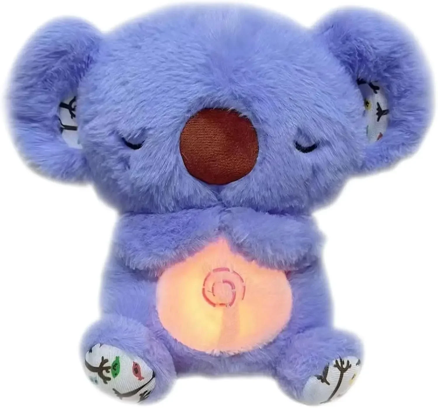 Baby Breath Baby Bear Soothes Otter Plush Toy Doll Toy Child Soothing Music Sleep Companion Sound And Light Doll Toy Gifts 4