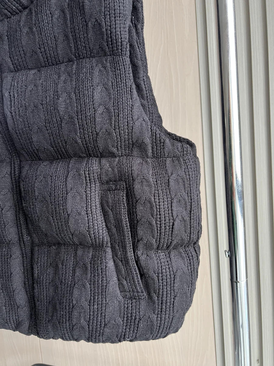 ETJ 2025 Winter Neue Elegante Modische Ärmellose Warme Dicke Gestrickte Baumwollweste mit Stehkragen für Damen – Detail 14