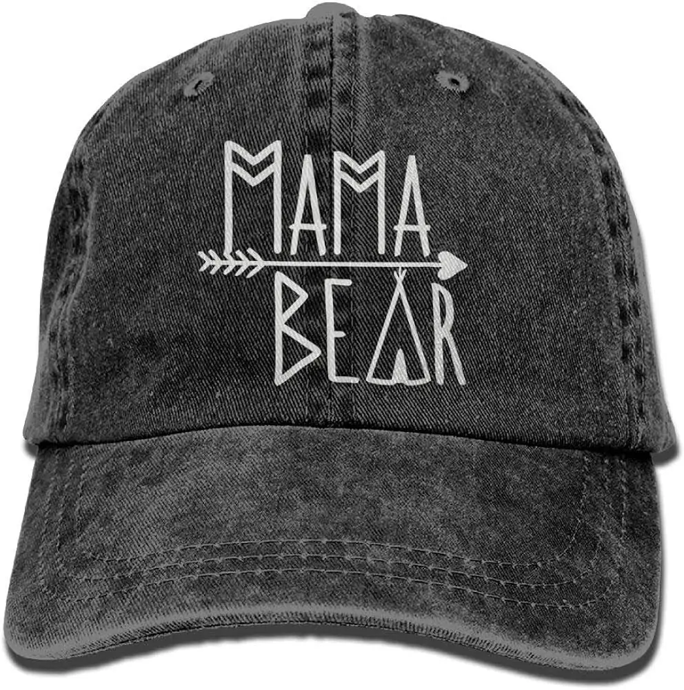 

Mama Bear Denim Hat Adjustable Female Stretch Baseball Hats