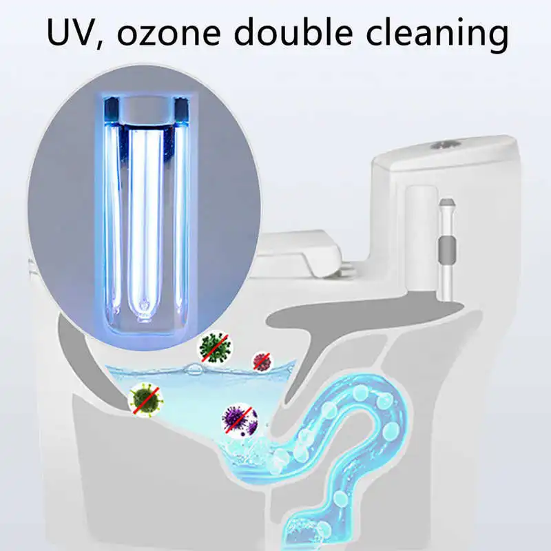 Toilet Bowl UV Lamp Ozone Waterproof 2 Modes Rechargeable Multi Purpose Sensor Toilet UV LED Cleaner