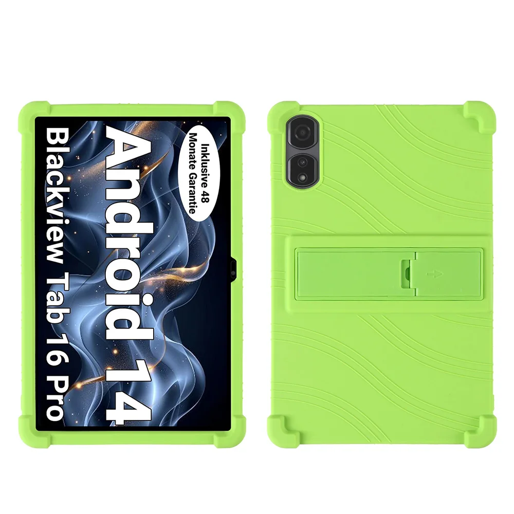 Durable Shockproof Silicone Tablet Cover with Adjustable Stand and Kids Safe Design