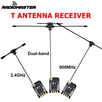 Ricevitore Nano Radiomaster XR1 Ricevitore ExpressLRS con antenna T dual-band da 2,4 GHz 900 MHz per tutte le radioMaster ExpressLRS RC