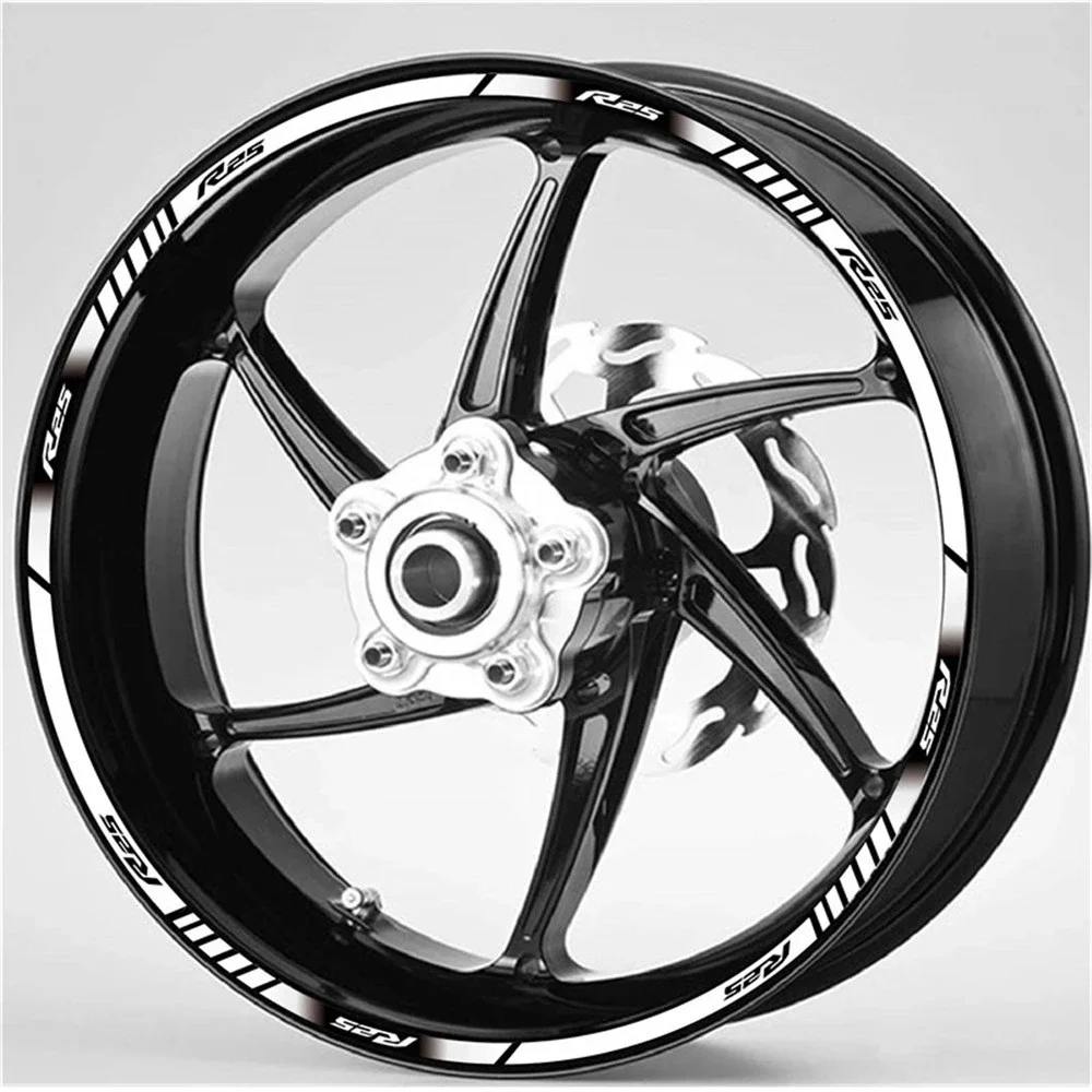 Per Yamaha R3 R25 Yzf-R3 Yzf-R25 R25/R3 Moto Ruota Logo Adesivo Pneumatico Impermeabile Riflettente Protezione Decalcomanie Adesivo