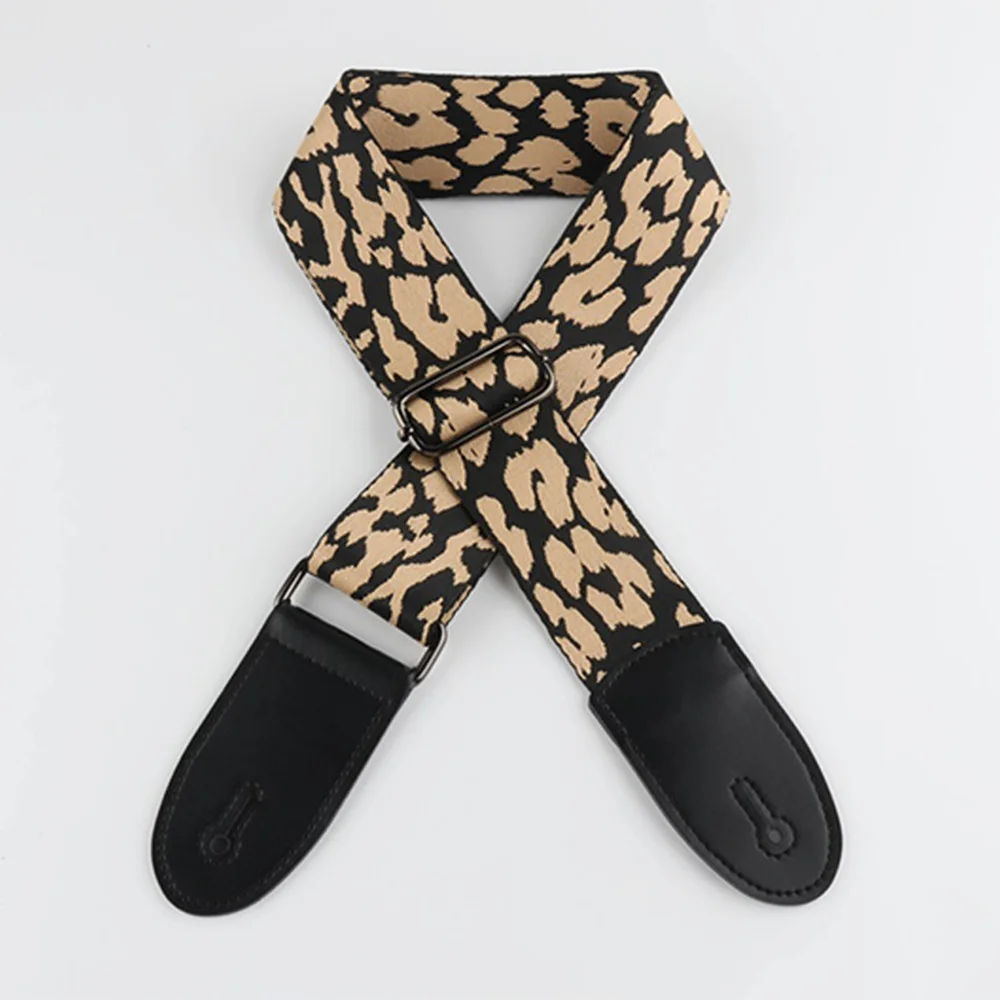 5CM Guitar Strap Adjustable High-Grade Printing Ethnic Style Pure Cotton Embroidery Electric Acoustic Guitar Accessories