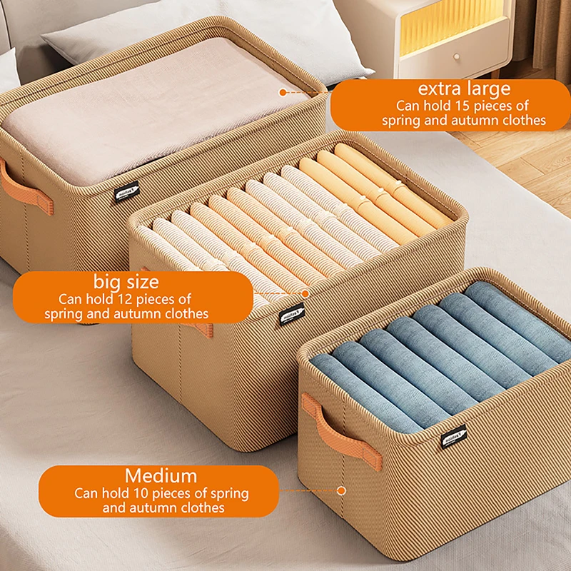 Thicken Steel Frame Clothes Organizer Pants Sweater Storage Cabinets Jeans Storage Box Wardrobe Clothes Storage Organizers 3