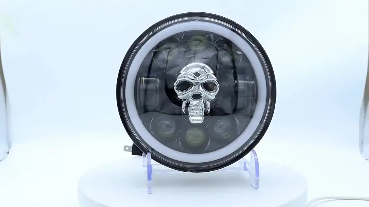 5 75-дюймовая круглая светодиодная фара с черепом дальний ближний свет DRL