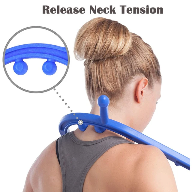 Back and Neck Massager Trigger Point Massage Tool Manual S-Shaped