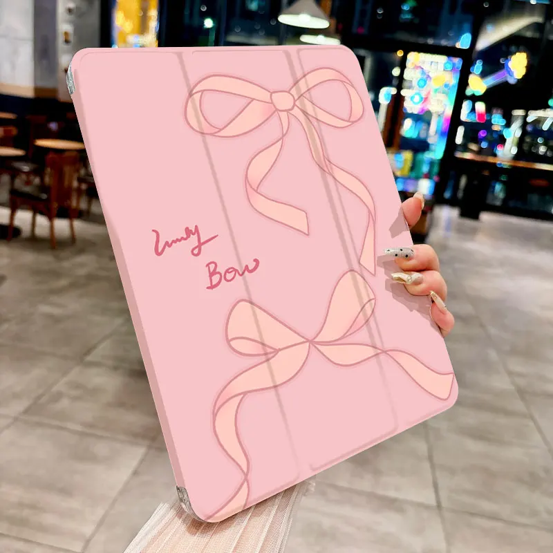 Charming Pink Bow Tablet Case with Anti-Drop Protection