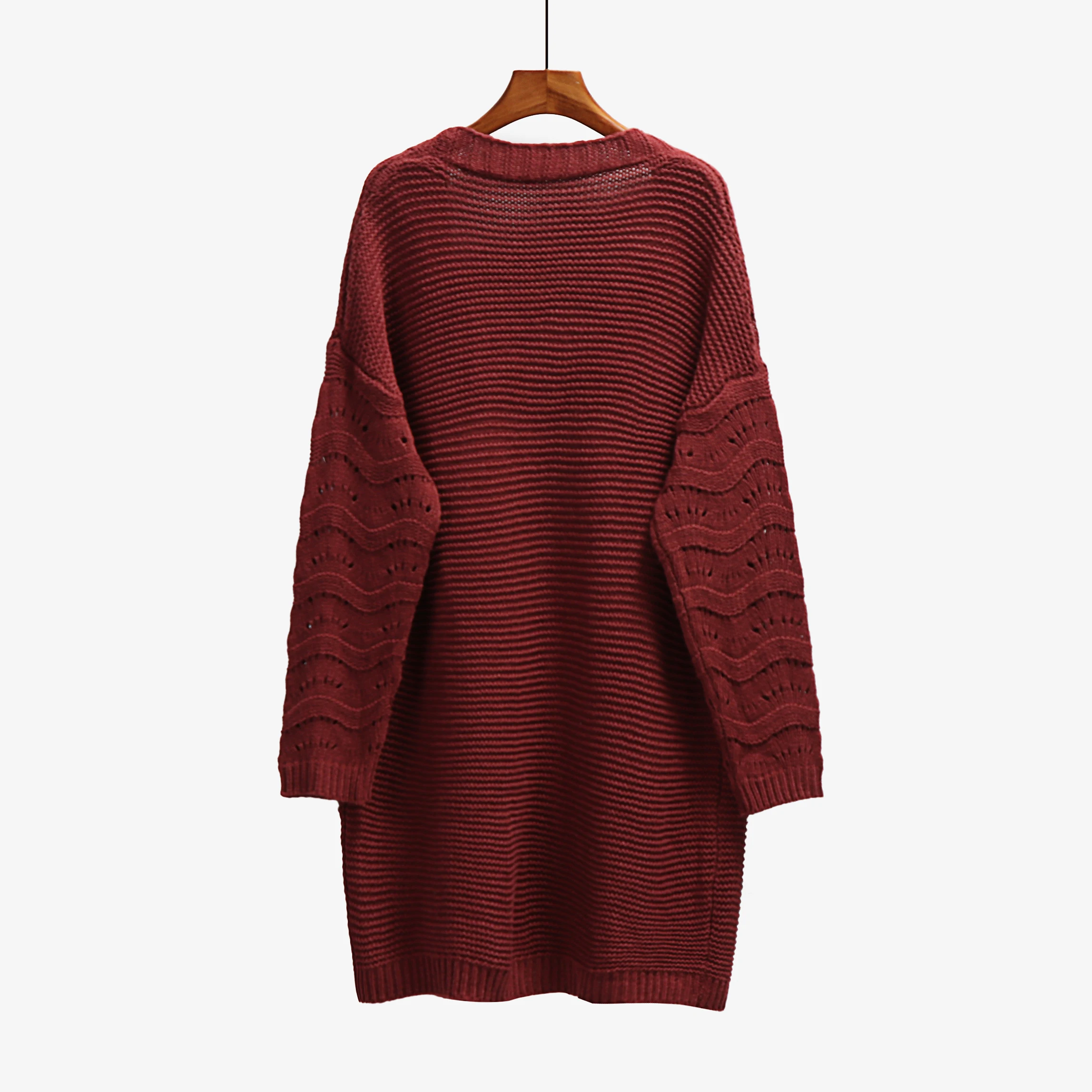 MAYCAUR 2022 Early Spring Long Cardigan Solid Color Women Commuter Loose Knit Women's Fashion Sweater Woman Clothing vintage sweaters