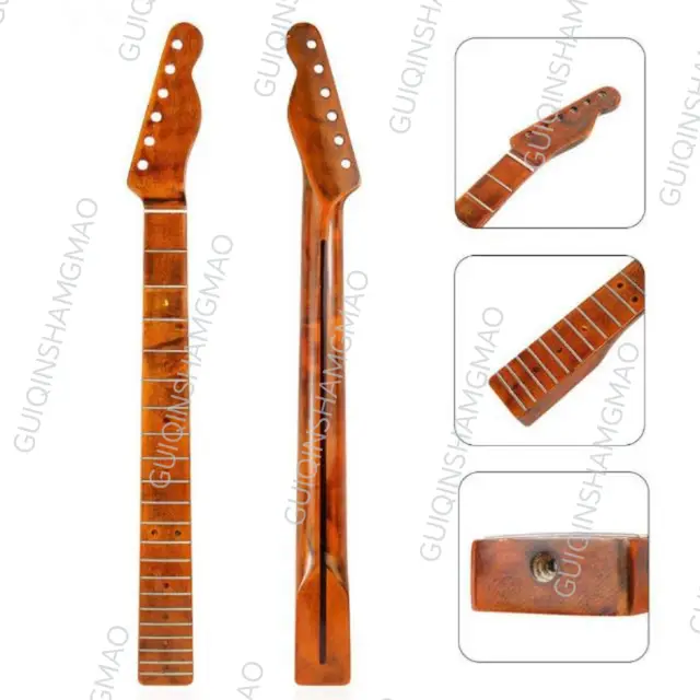 トラ杢メイプルネック STストラトタイプ交換用ネック ギターパーツ