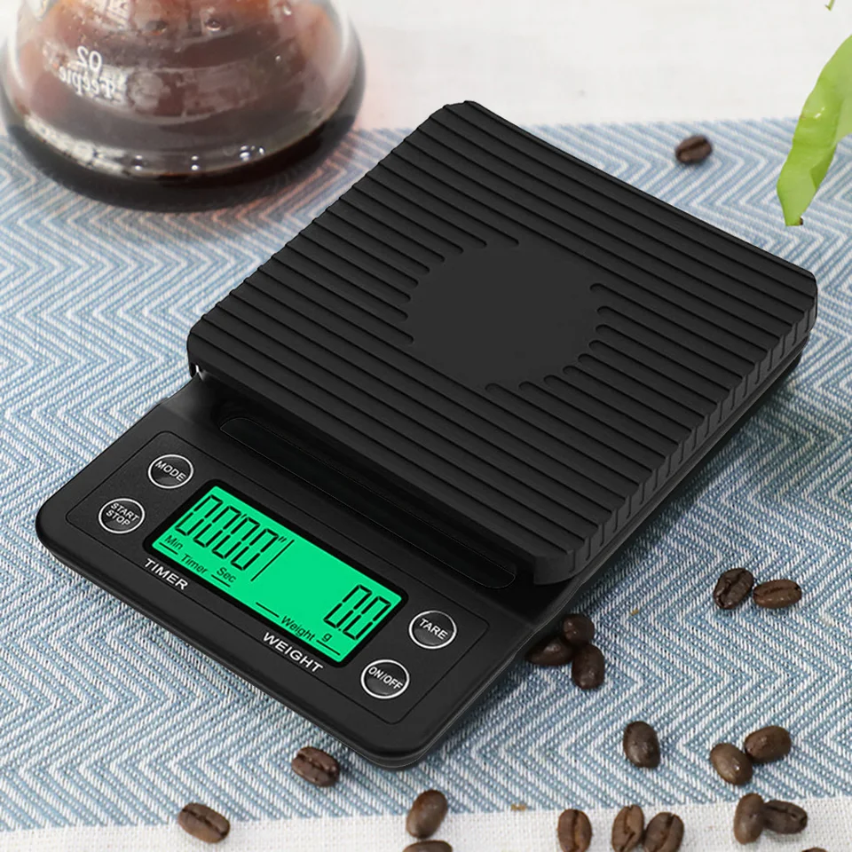 High Precision LCD Kitchen Coffee Scale with Timer