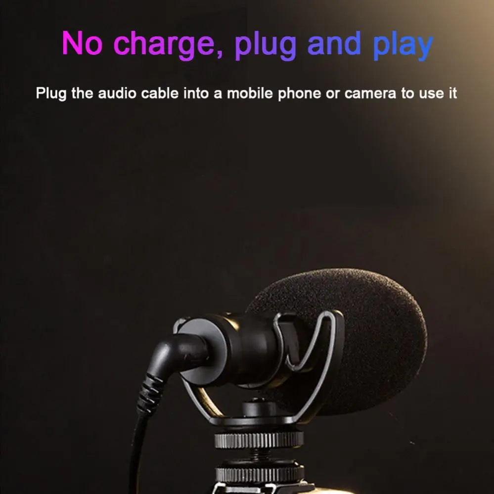 Kinglucky  3.5mm Desktop Conferen Microphonede Interview CameraPhone Universal Recording Mic for Camcorders Voice Studio Live