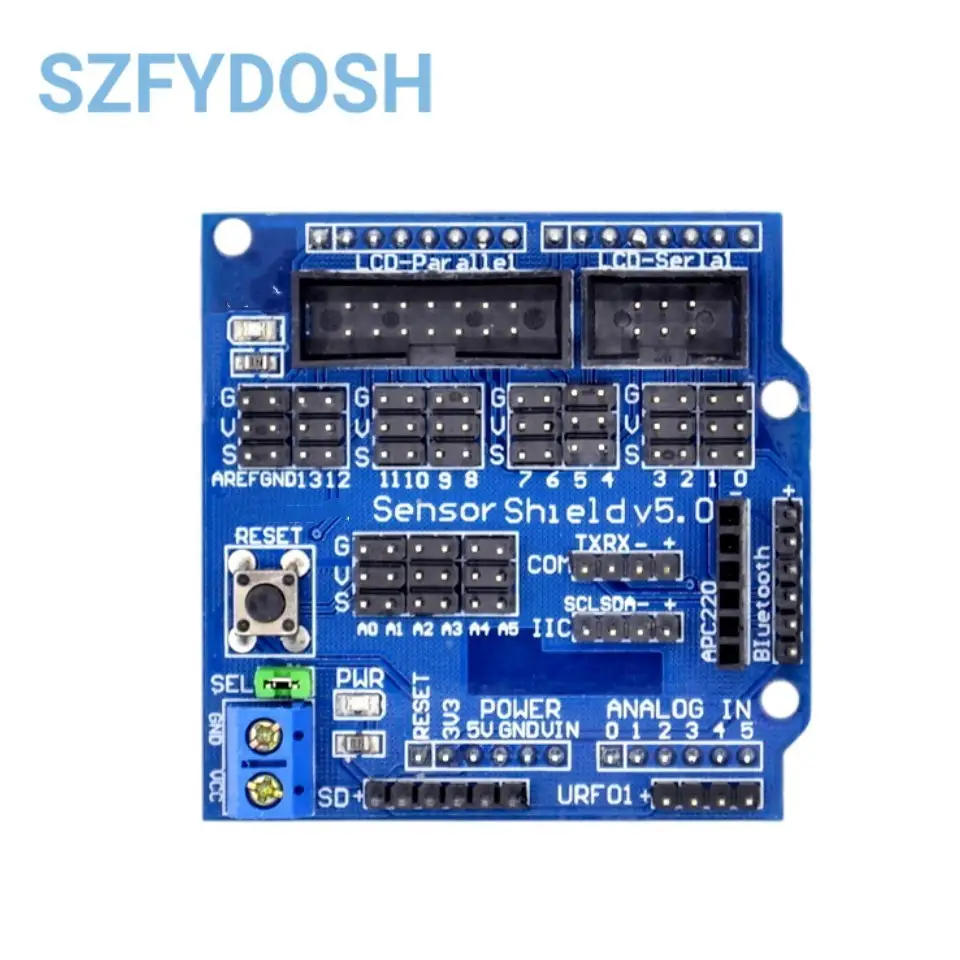 Sensor Shield V5.0 Sensor Expansion Board for UNO MEGA R3 V5 for Arduino Electronic Building Blocks of Robot Parts image 5