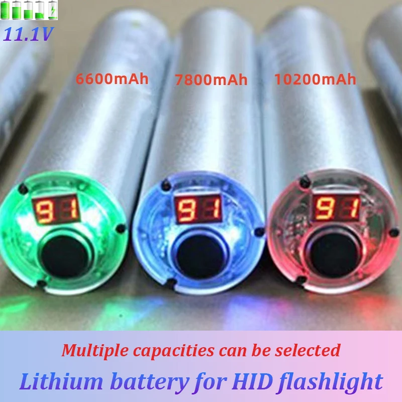 

2023 New HID Xenon Flashlight Lithium-ion Battery 11.1V 6600mAh Imported 7800mAh Imported 10200mAh Flashlight Xenon Flashlight