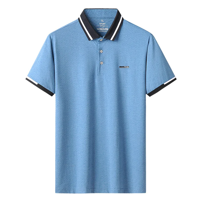 Description Picture 5 of itemFashion Lapel Spliced All-match Business Polo Shirts Men's Clothing 2024 Summer New Oversized Casual Pullovers Korean Tee Shirt