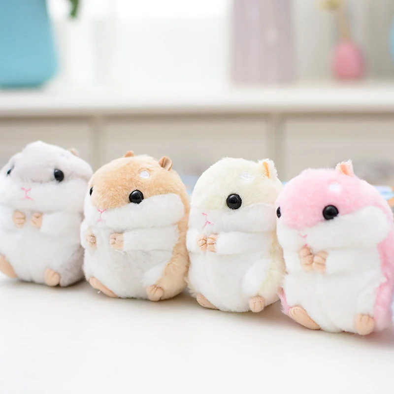 

Cartoon Plush Dolls Cute Stuffed Toys Plush Keychain Key Chain Kids Toy Bag Pendant Animal Hamster 10cm Animal Plush Toy