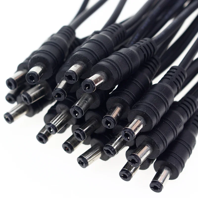 Conector de Cable macho o hembra de CC para tira de luces LED, 5,5x2,1, 3528, 5 o 10 unidades
