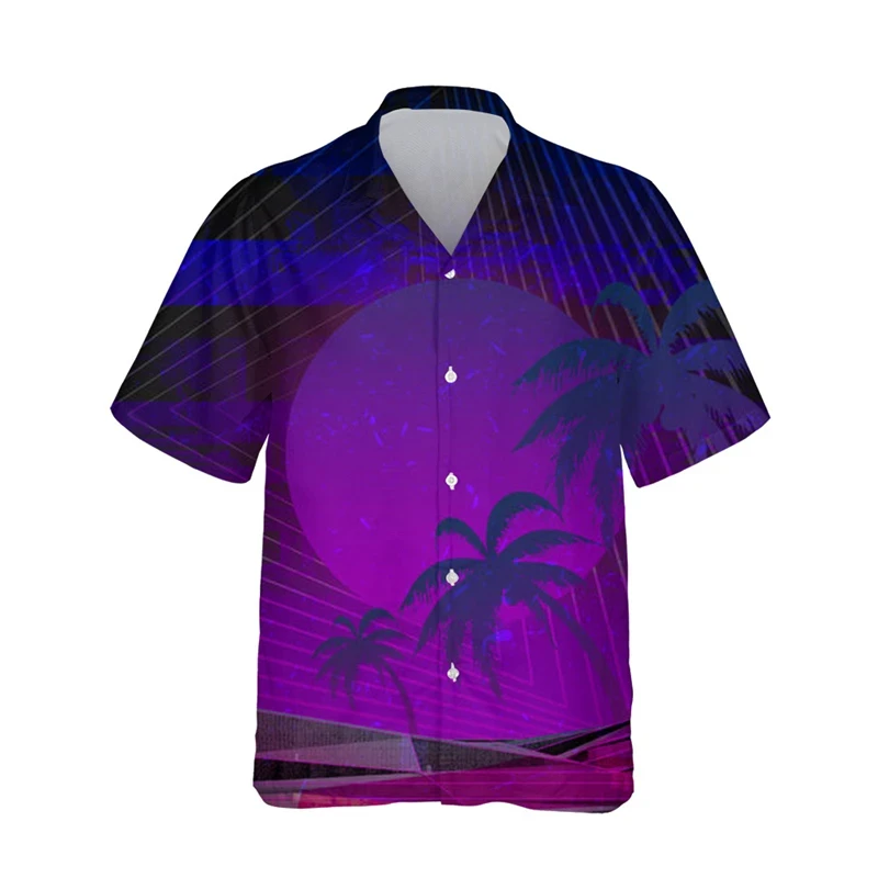 thumbnail image 1 of Camisas hawaianas de moda para hombre, camisas casuales de manga corta con botones hacia abajo para hombre, blusa de verano con estampado 3D, ropa de calle, 1 of 5