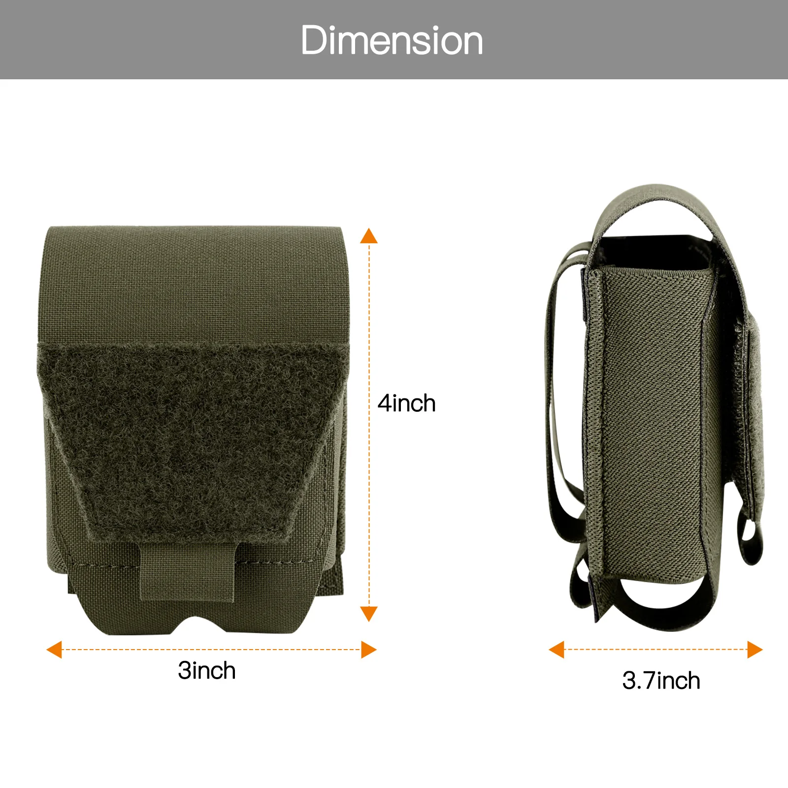 KRYDEX 500D Handcuff Pouch Case MOLLE / Belt Low Profile Cuff Case Holster Duty Belt Vest Law Enforcement Outdoor Hunting Bag 6