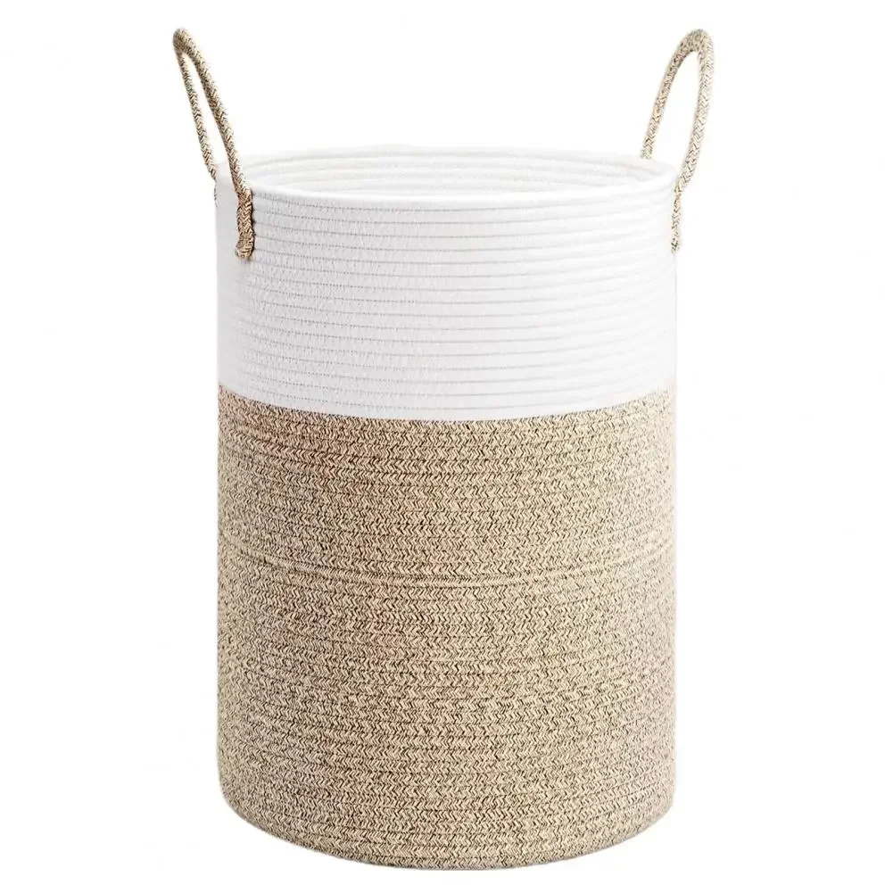 

Laundry for Bathroom Large-capacity Basket Dirty Bedroom Durable Woven Rope Clothes Cotton Storage Home
