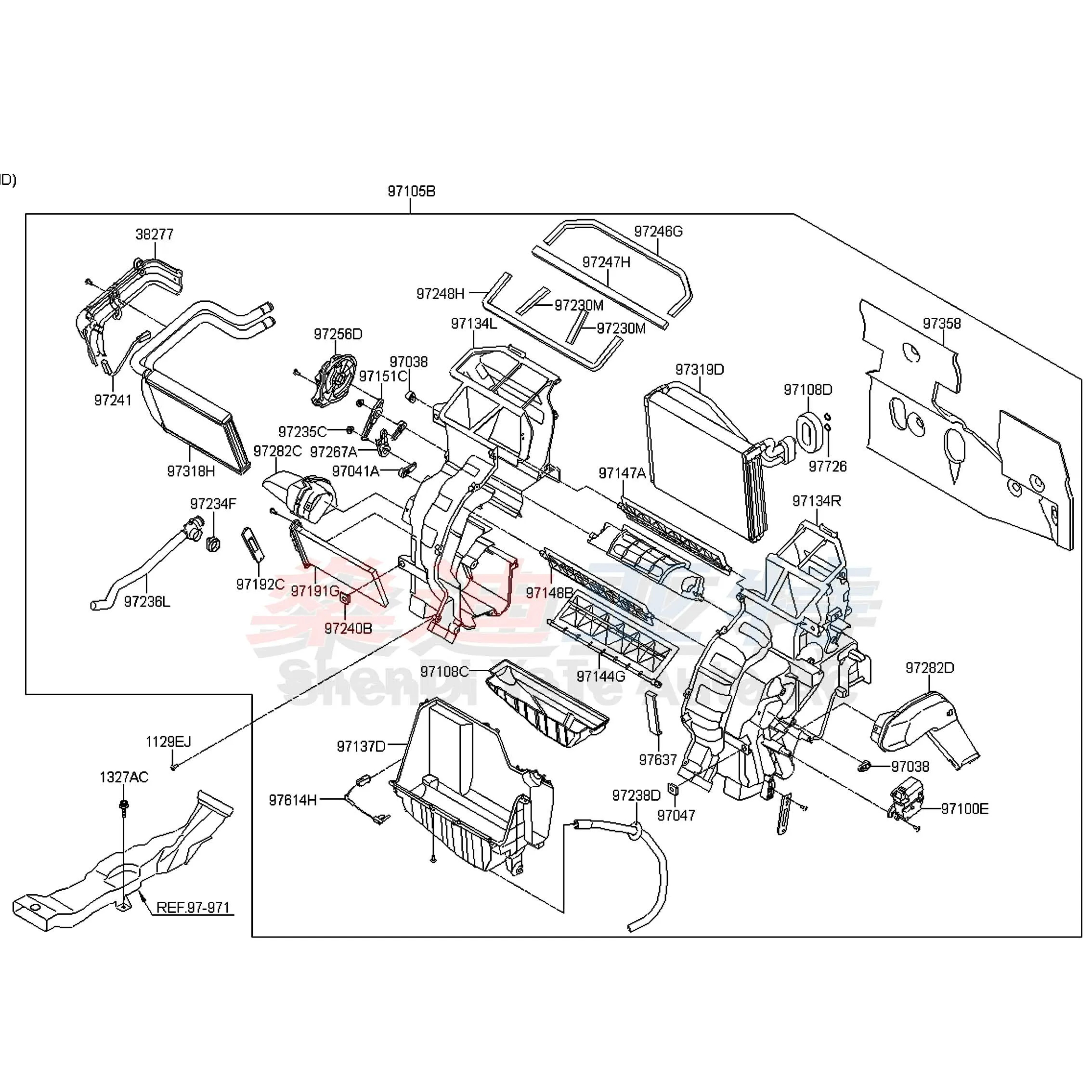 Auto Air Conditioning Evaporator Core For Kia Cartel CARENS UN 1.6L 2006-2012 971011D500