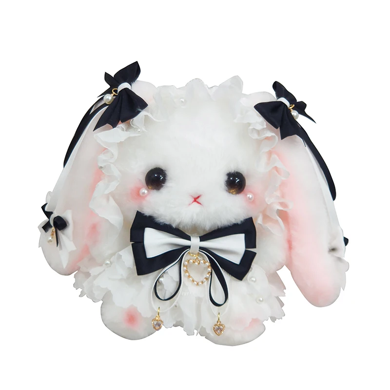 Sac à Main Lolita Lapin - Fausse Fourrure, Chaîne Bandoulière, Nœud - Style Kawaii, Neuf Avec étiquettes