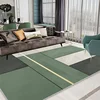 Simple Green Carpets for Living Room Decoration Hong Sofa Area Non-slip Floor Mat Light Luxury Bedroom Cloakroom Rugs Washable 1