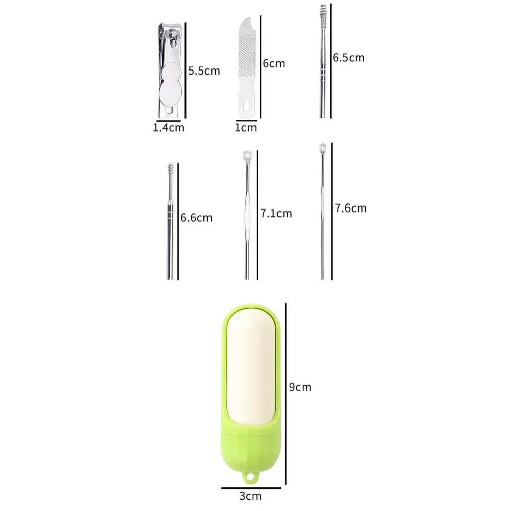 Manicure Tool Cute Nail Clipper Nail Cutting Pliers Chain Pendant Mini Nail File Nail Care Stainless Steel Cartoon Nail Sanding 6