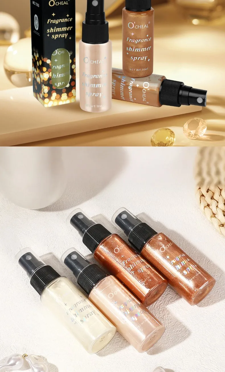 Flash Spray, Lasting Flash, Waterproof, Sweat Proof, Stain Proof, Suitable for Face, Body, Neck, Bright Makeup, Shiny Cosmetics