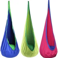 New Children's Hanging Chair Portable Parachute Cloth Swing Bed Indoor Courtyard Model with Inflatable Cushion Hanging Chair 1